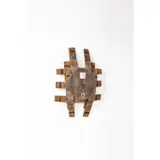 Masque Béatitude by Julien Vignikin, 2019, Acrylique sur assemblage de douelles et de cerclages de tonneau, sold Jun 2020