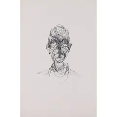 Tete d'homme, Diego - 1961 by Alberto Giacometti, Lithographie en noir sur papier, toutes marges, sold Mar 2020