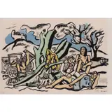 La partie de campagne - 1952 by Fernand Léger, Lithographie en couleurs sur papier Arches, sold Mar 2020