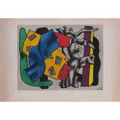 La racine grise - circa 1953 by Fernand Léger, Lithographie en couleurs sur papier Arches filigrané, toutes marges, sold Mar 2020