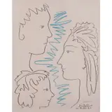 Art et Solidarité - 1960/1961 by Pablo Picasso, Lithographie en couleurs sur papier Arches filigrané, toutes marges, sold Mar 2020