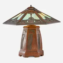 Unique Lamp by Ernest Batchelder and Douglas Donaldson, sold May 2017