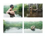 Rising (tetraptych)" - 1998 by David Hilliard, photograph prints on metal, sold Jun 2025