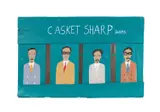 Untitled - Casket Sharp Suits - 2007 by Patrick-Earl Barnes, collage on wood, sold Jun 2025