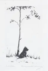 Untitled by Marguerite Kirmse, etching "Solitude", sold May 2023