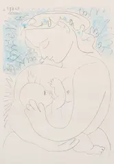 Untitled by Pablo Picasso, lithograph "Maternity", sold May 2023