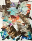 Arbre du Ténéré, 1962 by Marcelle Ferron, oil on canvas, sold May 2024