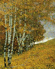 Autumn Leaves, 1910 by Lawren Harris, oil on canvas, sold May 2024