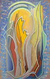 Untitled (Abstract Painting #173), circa 1958 by Lawren Harris, oil on canvas, sold May 2024