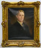 Untitled by Ornate Frame Charles Frederick Naegele, Oil on Canvas Framed 42x36'' - Scattered damage, sold Jul 2022