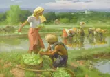 Untitled by Fernando Amorsolo, Oil on Canvas, sold Oct 2022