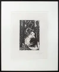 Untitled by Jasper Johns, lithograph, sold Aug 2023