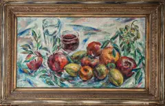 Untitled by Norman Carton, oil painting on canvas, sold Aug 2023