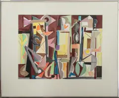 Untitled by Robert Barnard, watercolor painting on paper, sold Aug 2023