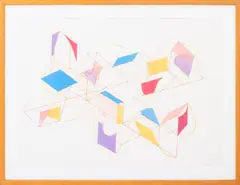 Untitled by Tony Robbin, 1985, watercolor painting on paper, sold Aug 2023