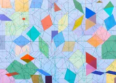 Untitled by Tony Robbin, 1995, acrylic painting on canvas, sold Aug 2023