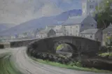 An acrylic by Allan Bracewell Laycock, acrylic on canvas, offered Oct 2023