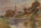 Rural landscapes depicting a by Charles Masters, watercolor, offered Oct 2023
