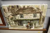 A contemporary interpretation of The Old Curiosity Shop i by Edwin Gaza, oil on canvas, offered Oct 2023