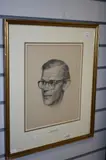 Portrait of Martin Argles Esq F by John Colin Edwards, pencil, offered Aug 2023