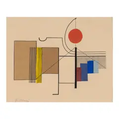 Preview: Barley Mow Centre by Florence Henri, pencil and watercolour on paper, offered Aug 2025