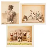 & Felice Beato (1832-1909)A GROUP OF FOUR HAND-COLOURED ALBUMEN PRINTS, c.1880 by Kusakabe Kimbei, photograph, offered Jul 2025