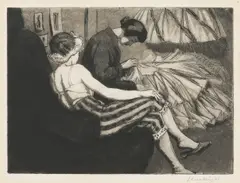 Untitled by Laura Knight, pencil, offered Jul 2025