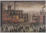 Our Town by L. S. Lowry, Lithograph printed in colours, sold Dec 2024
