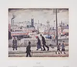 View of a Town by L. S. Lowry, Lithograph printed in colours, sold Dec 2024