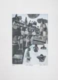 Holy Ganges by Julian Trevelyan, Etching with aquatint printed in colours, offered Dec 2024