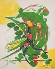 Praying Mantis by Graham Sutherland, Lithograph printed in colours, sold Dec 2024