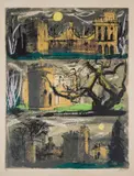 Clytha Castle Triptych by John Piper, Screenprint in colours, sold Dec 2024