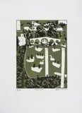 St James’ Park by Julian Trevelyan, Etching with aquatint printed in colours, sold Dec 2024