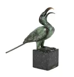 A patinated bronze model of a hornbill by Dietmar Wiening, BRONZE, sold Dec 2024