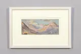 Mountain study by James Aumonier, Oil on paper, sold Dec 2024