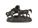 An equestrian bronze 'l'accolade' by Pierre-Jules Mêne, BRONZE, sold Dec 2024