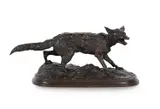 An animalier bronze 'growling fox' by Pierre-Jules Mêne, 1847, BRONZE, sold Dec 2024