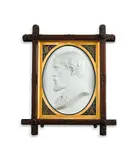A plaster profile portrait of a bearded gentleman by James Milo Griffith, sculpture, offered Dec 2024