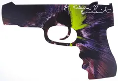Gun Spin Painting by Damien Hirst, acrylic, sold Nov 2024