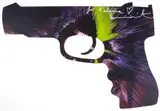 Gun Spin Painting by Damien Hirst, acrylic, sold Nov 2024