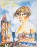 Untitled by John Bellany, Offset lithograph printed in colours, sold Nov 2024