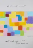 We have to reconnect what words separated by Etel Adnan, print, sold Nov 2024