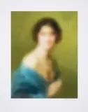Lady With Green Background by Miaz Brothers, print, sold Nov 2024