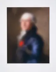 Gentleman With Red Dot by Miaz Brothers, print, sold Nov 2024
