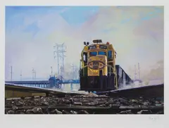 Industrial Train by Bob Dylan, print, sold Nov 2024