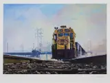 Industrial Train by Bob Dylan, print, sold Nov 2024
