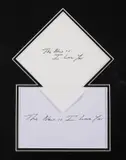The News Is I Love You by Tracey Emin, Offset lithograph on paper napkin, sold Nov 2024