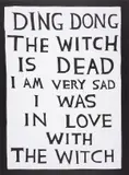 Ding Dong The Witch Is Dead by David Shrigley, Linocut, sold Nov 2024