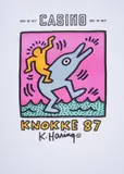 Casino Knokke 87 by Keith Haring, Offset lithograph printed in colours, offered Nov 2024