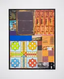 Untitled by Peter Blake, Screenprint in colours with gold leaf, diamond dust, embossing and glaze embellishments, offered Nov 2024